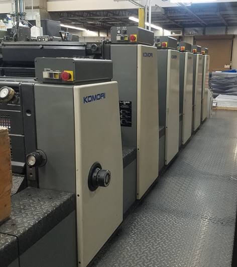Komori 528 - 5c +1 phủ khổ 52x72cm, lên kẽm tự động năm 2000